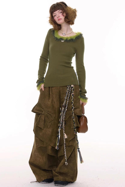 American Retro Knitted Sweater