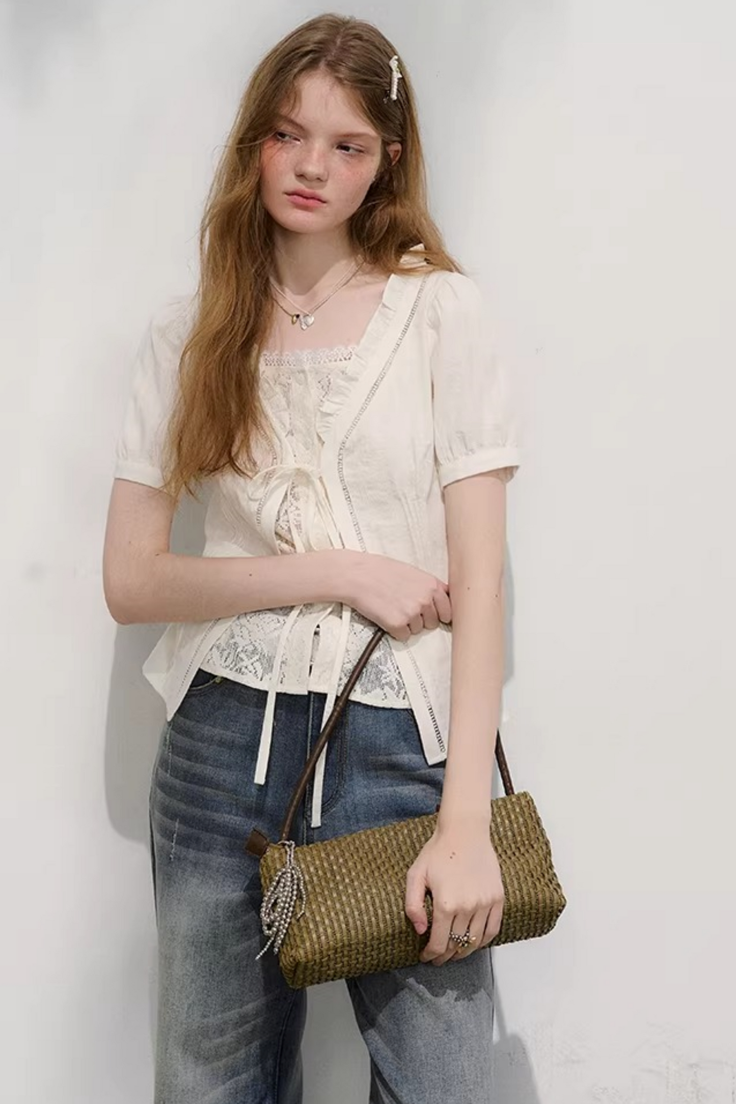 Cloud Peony Lace Blouse