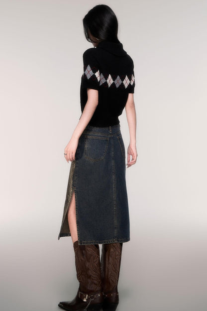 Trendy High Neck Short Sleeve Top