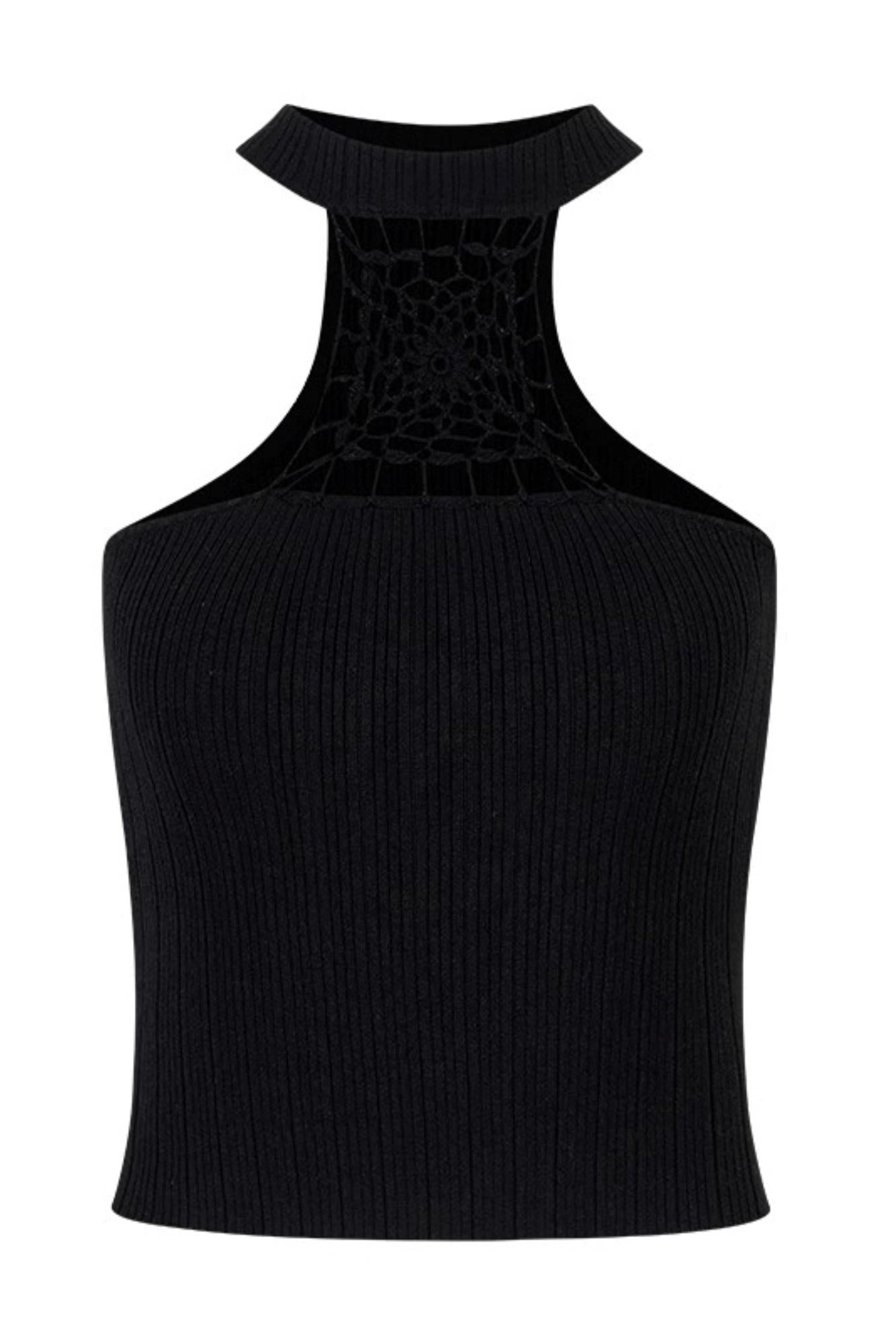 Weave Knit Bustier Top