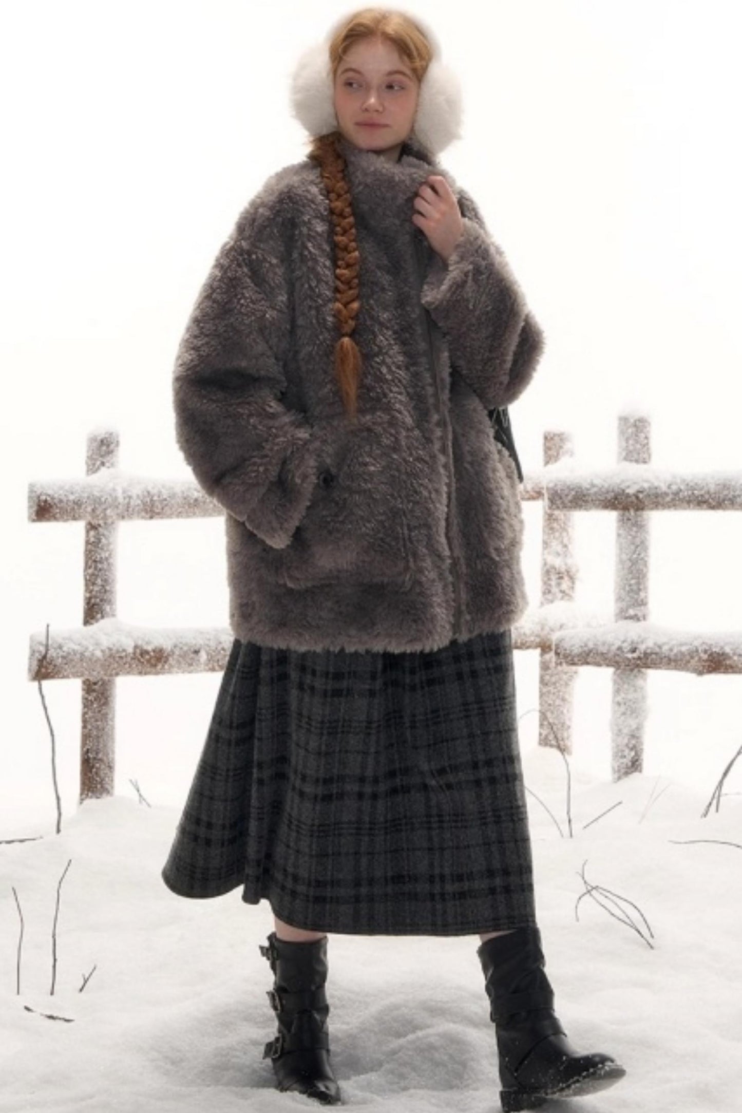 Reversible Suede Stand Collar Jacket