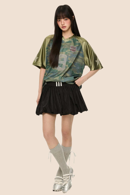 Retro Camo V-Neck Tee