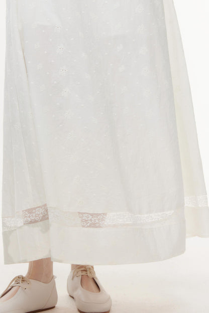 Skeleton Embroidered Two-Piece Skirt Set-Up