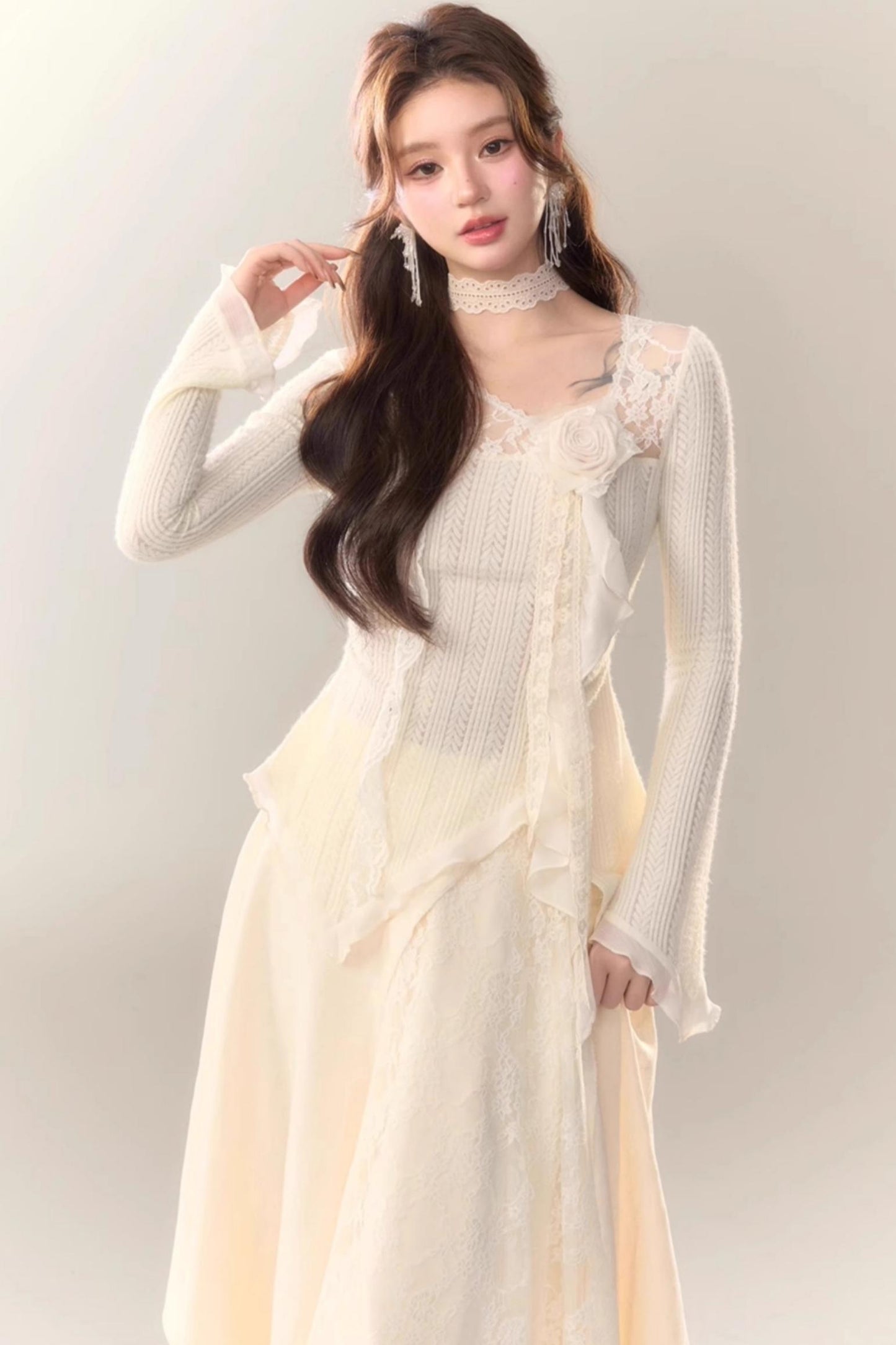 Wild White Tea Skirt Set-Up