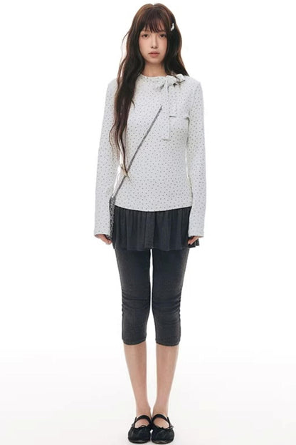 Tie-Neck Slim-Fit Blouse