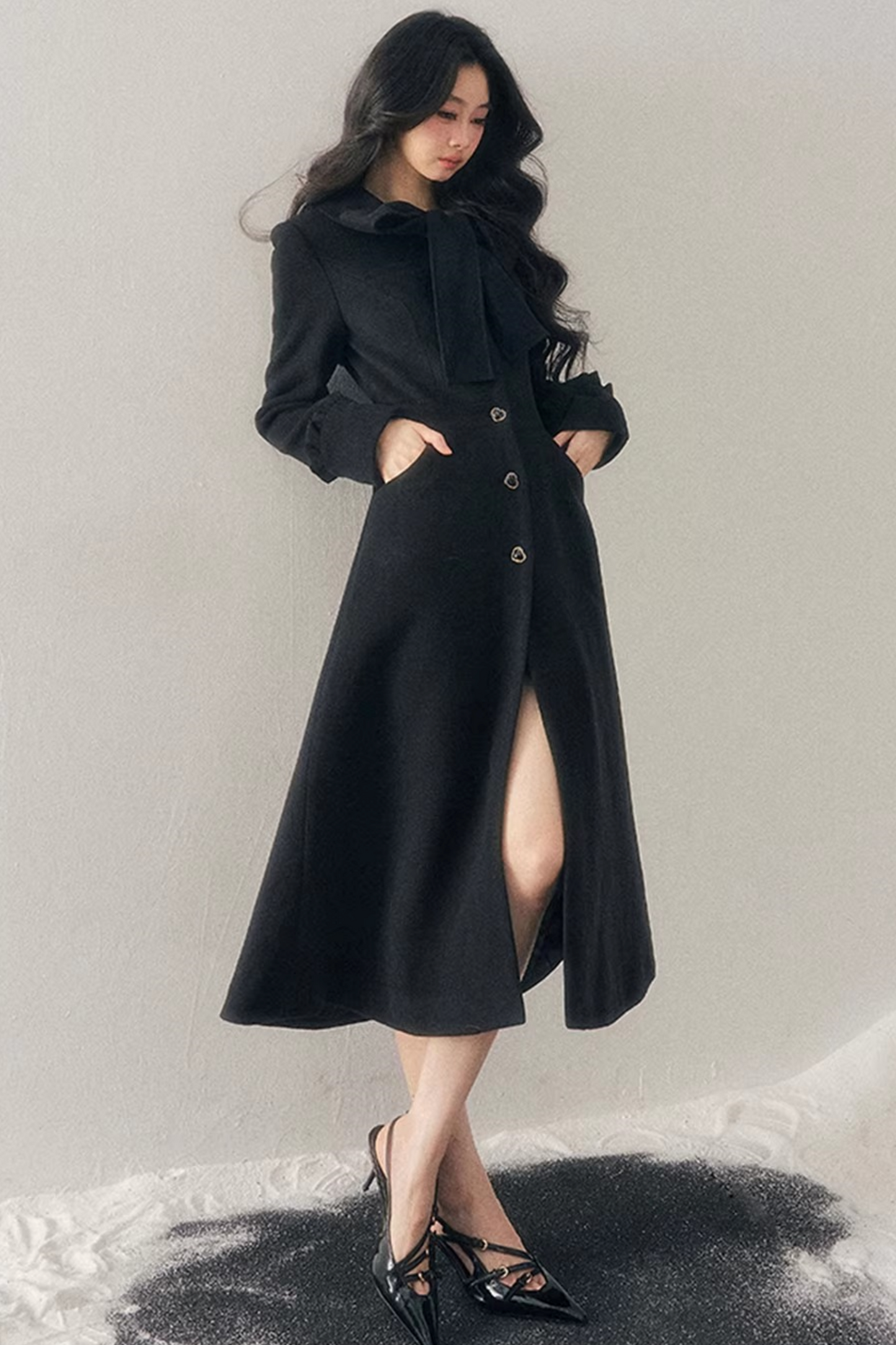 Hepburn Quilted Woolen Coat