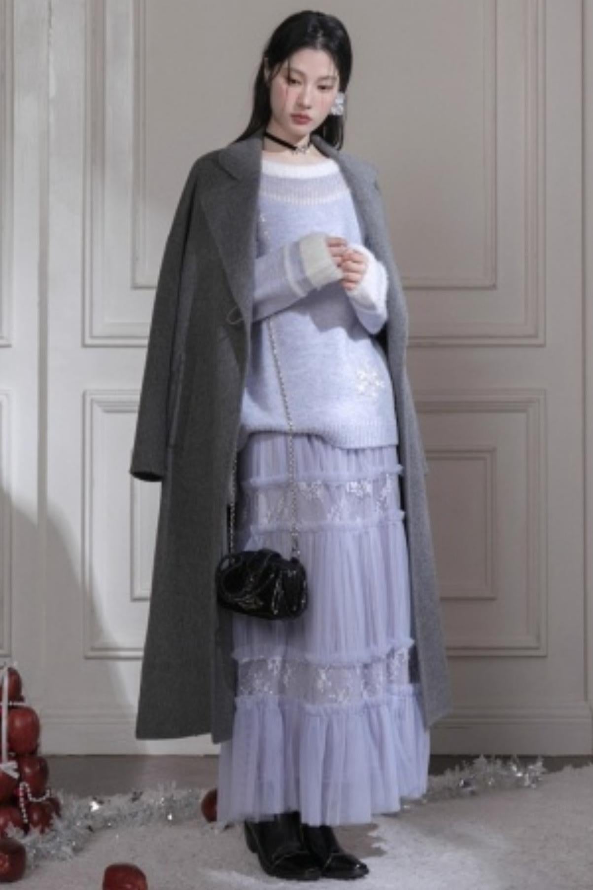 Layered Starlight Velvet Skirt