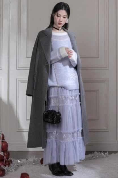 Layered Starlight Velvet Skirt