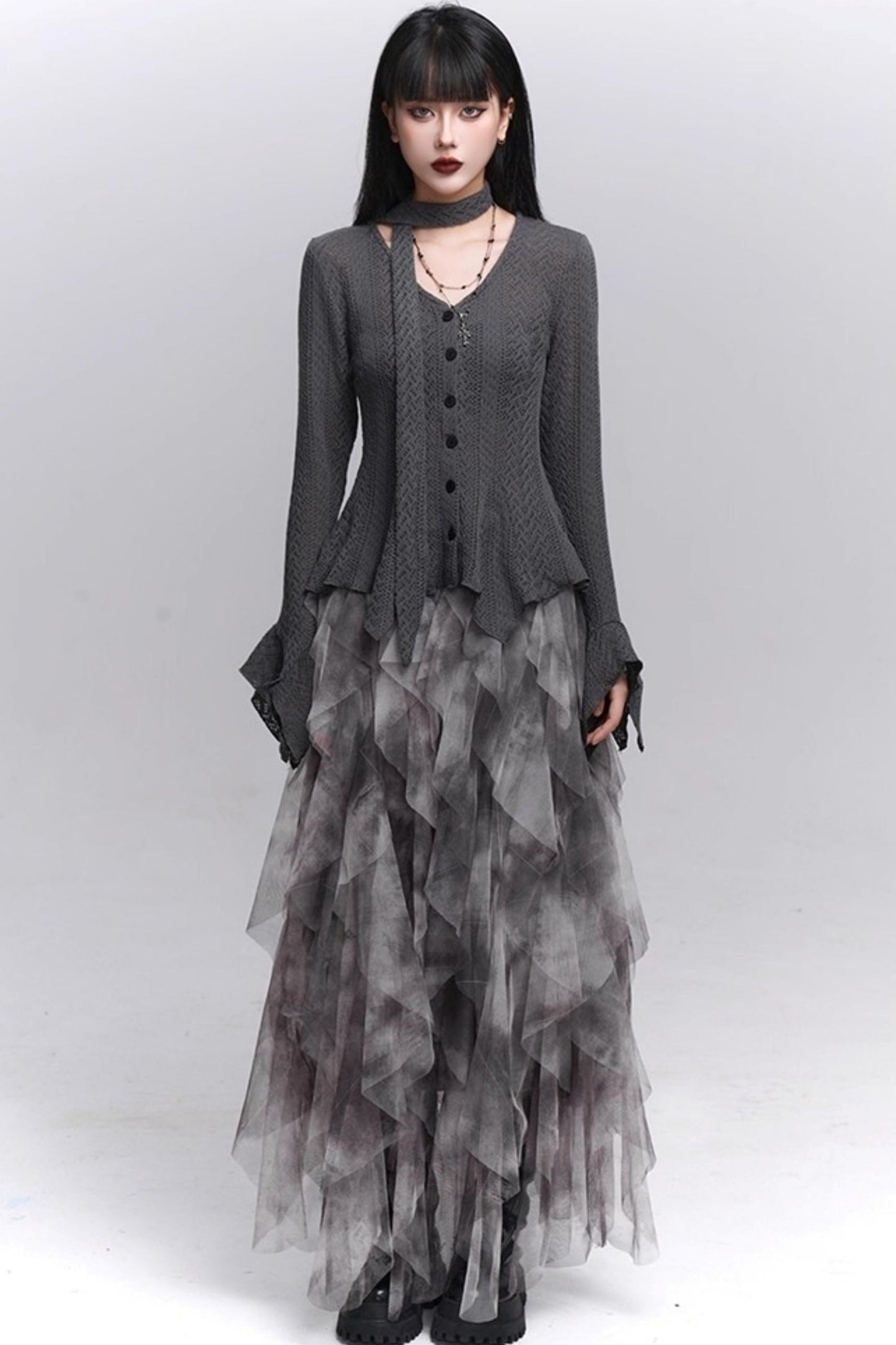 Irregular Hem Concert Skirt