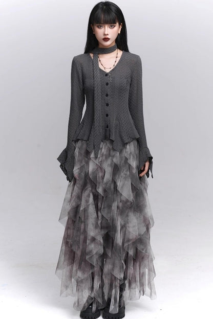 Irregular Hem Concert Skirt