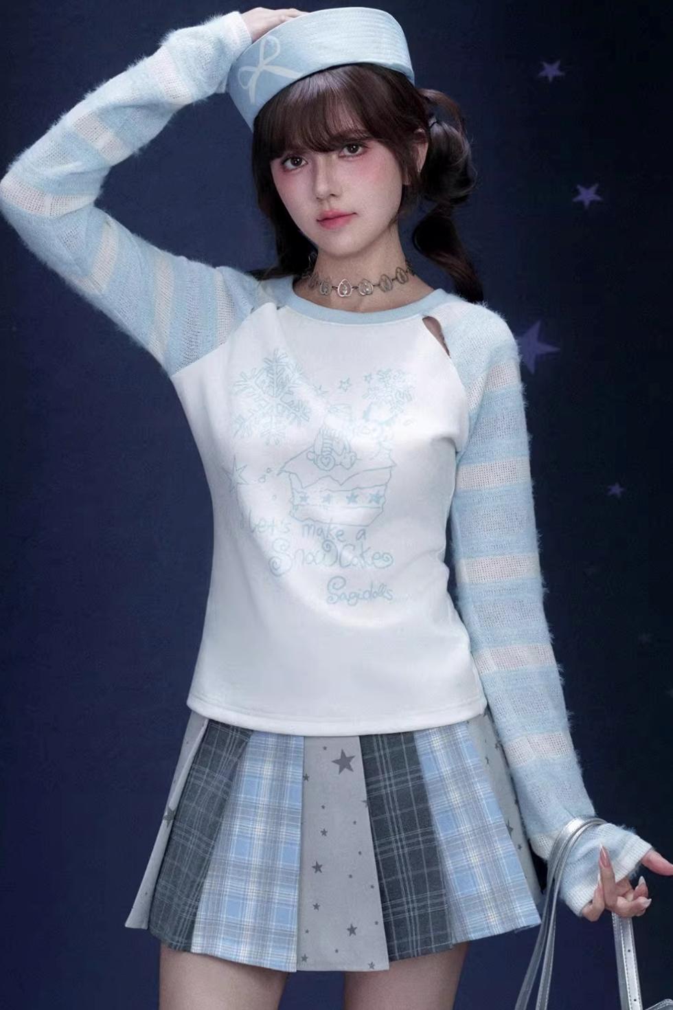 Energetic Striped Raglan Sleeve T-Shirt