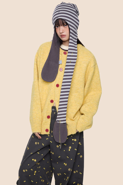 Fall Wool Button-Knitted Cardigan