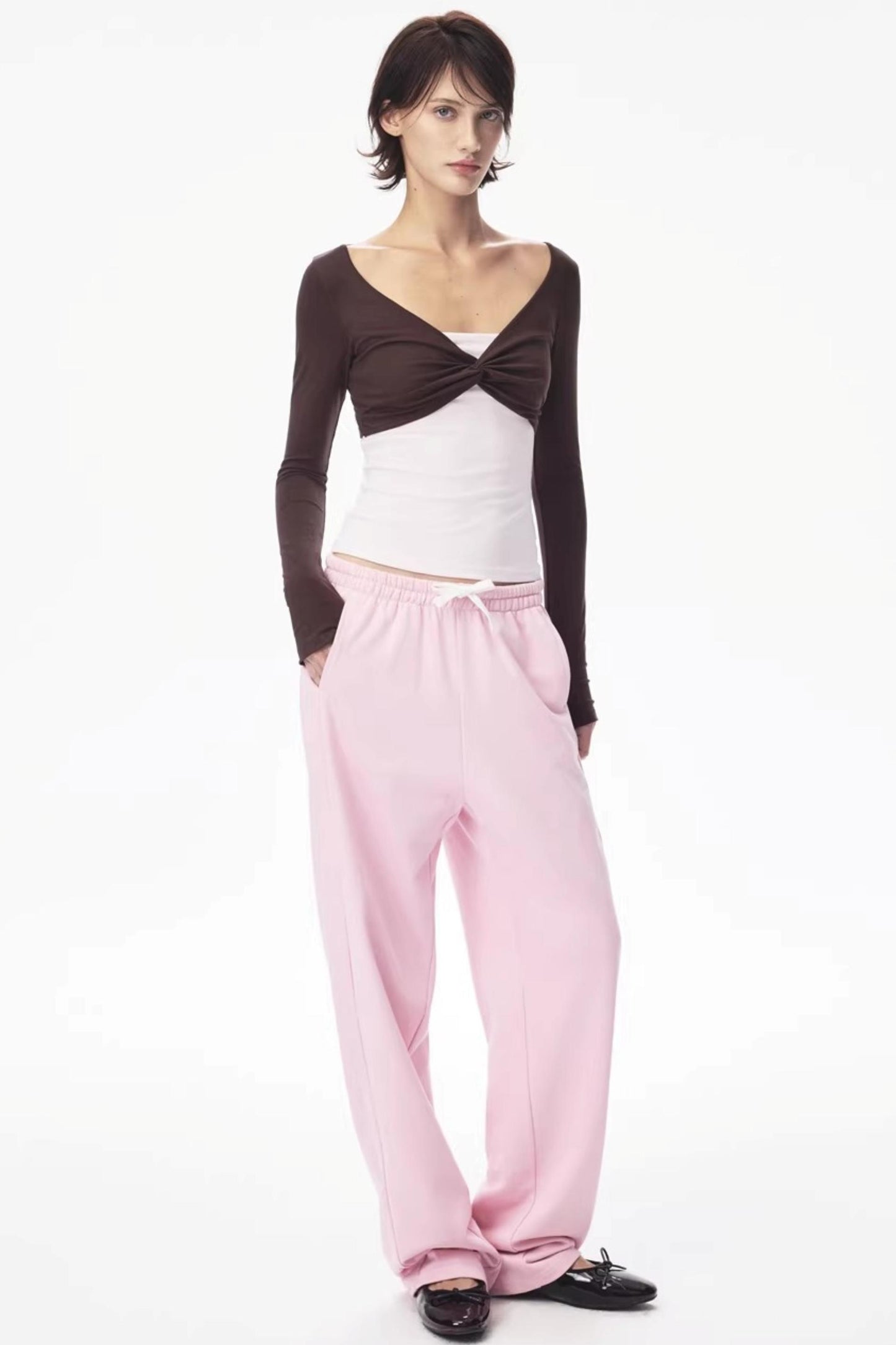 Color-Blocked Carrot Pants