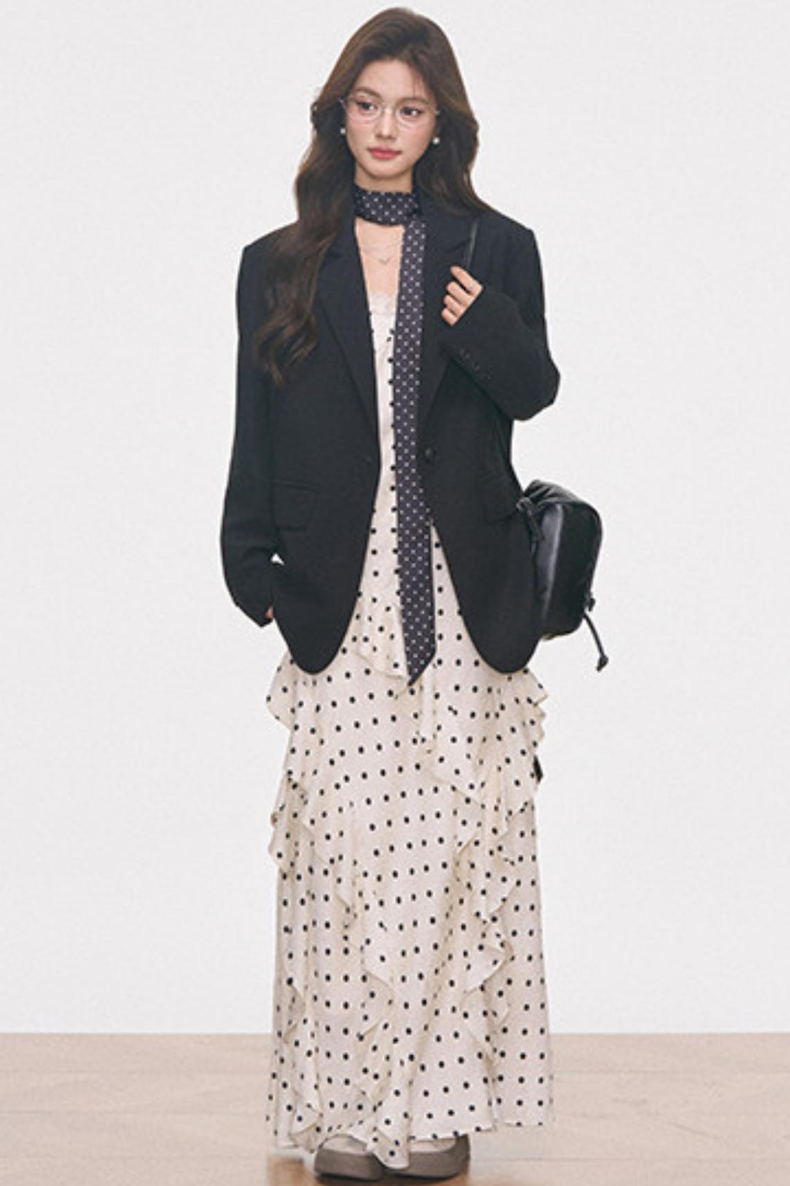 Polka Dot Commuter Dress Set-Up