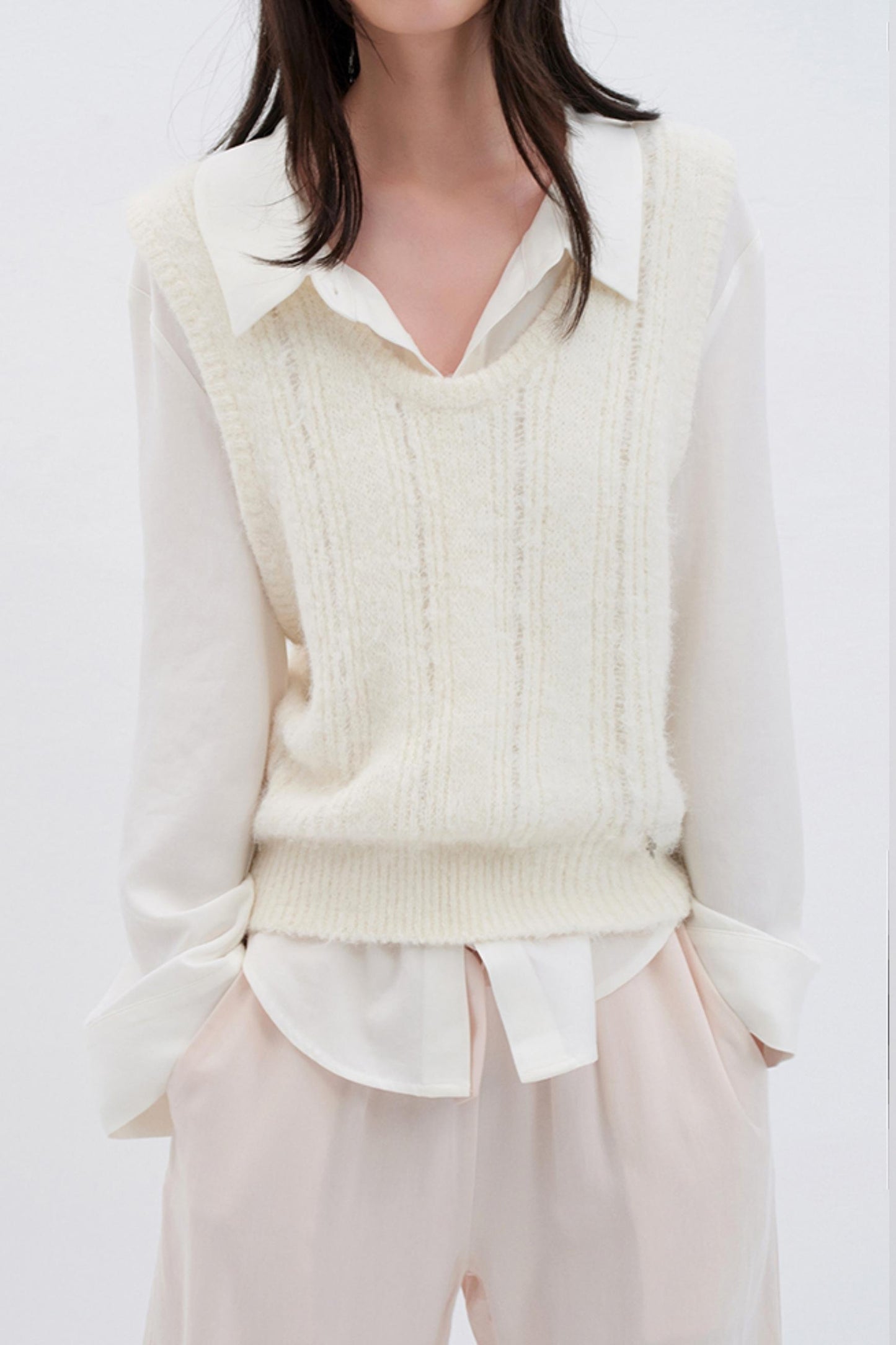 Luxury U-Neck Wool Top