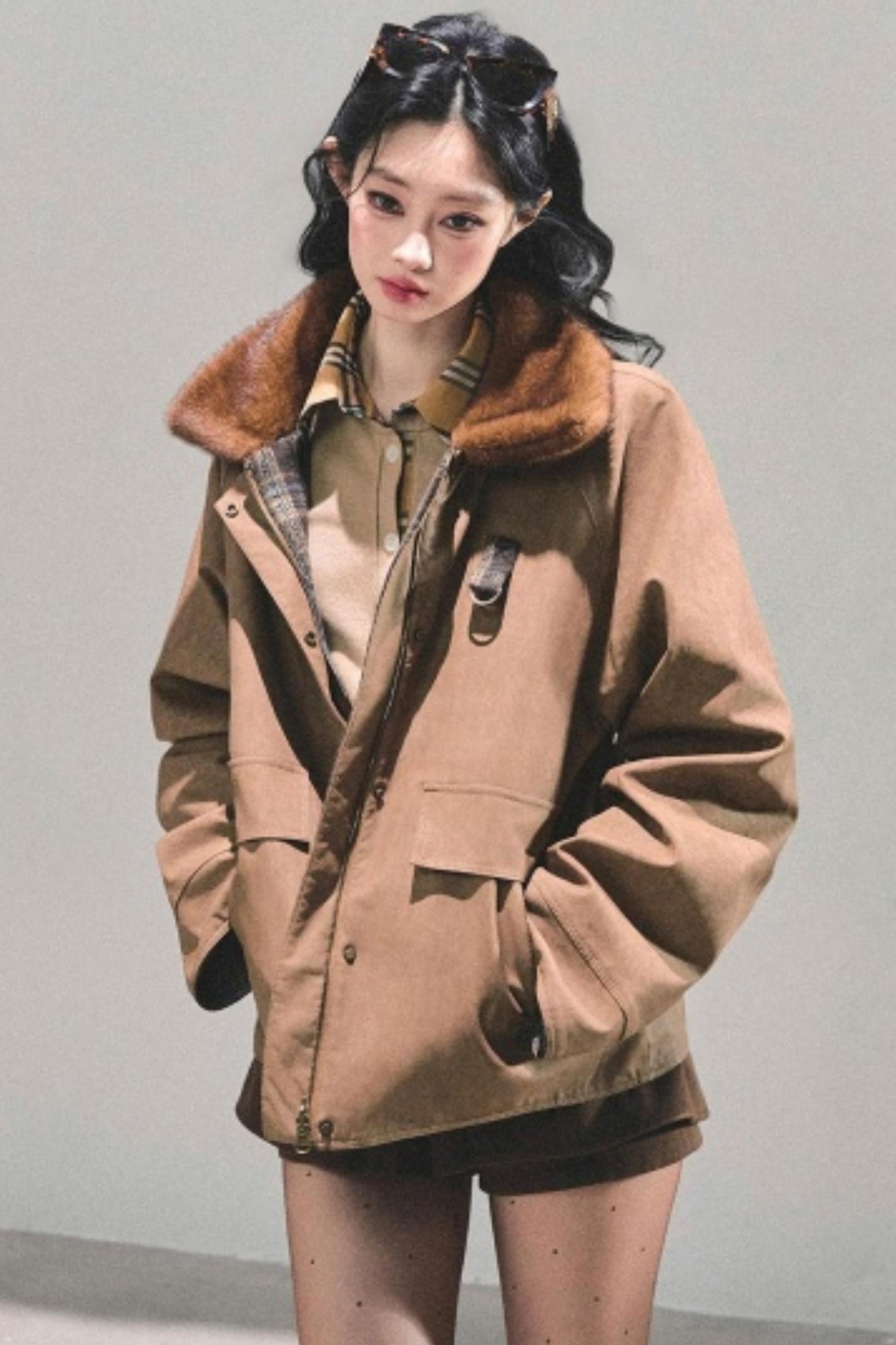 Fake Two Korean Long-Sleeve Knit Top