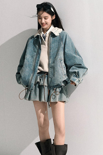 Vintage Braided Denim Jacket Set-Up
