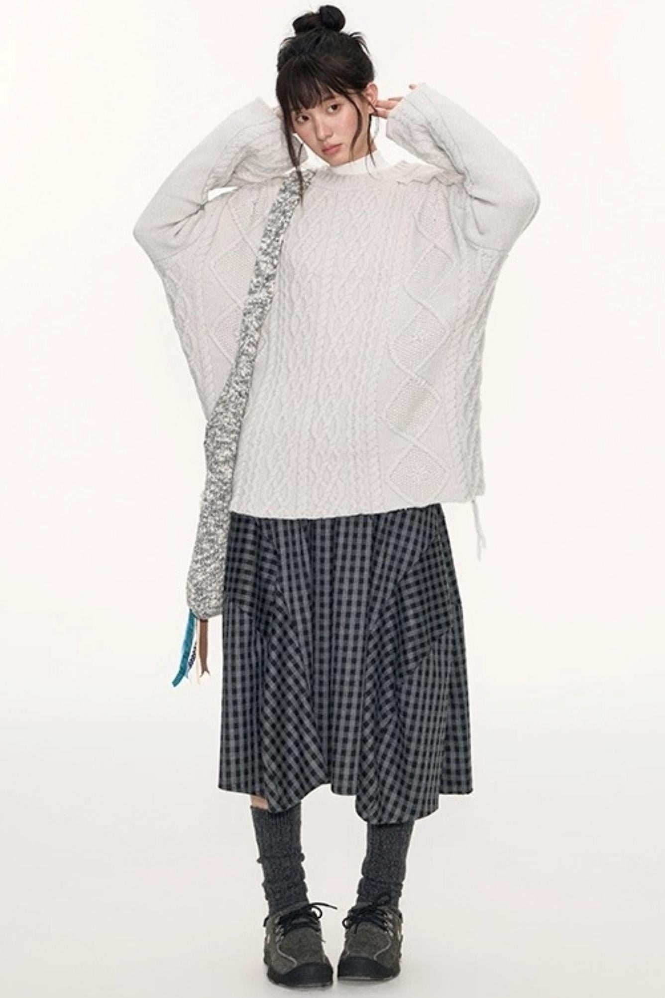 Original Cocoon Plaid Culottes Pants