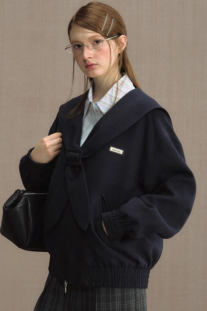 Mariner Navy Cropped Jacket