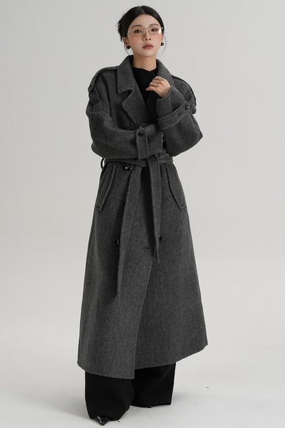 Premium Tailored Wool Blend Coat
