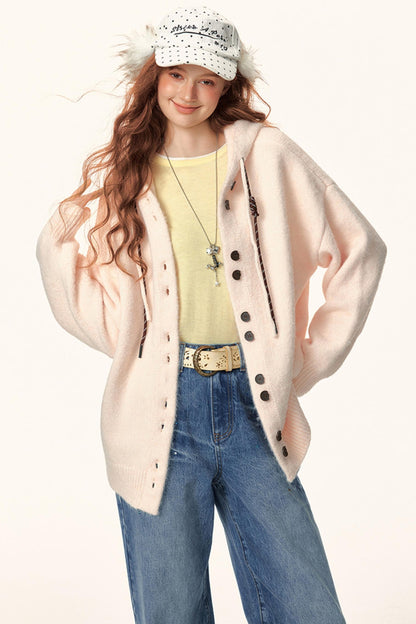 Hooded Knitwear Jacket