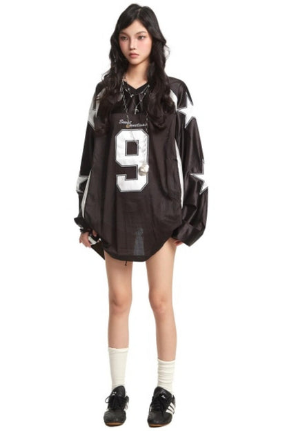 Retro Color-Blocked Jersey Top