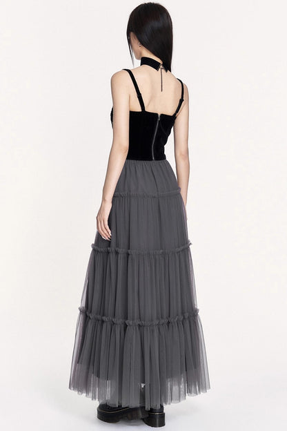 Love Letter Grey Mesh Skirt