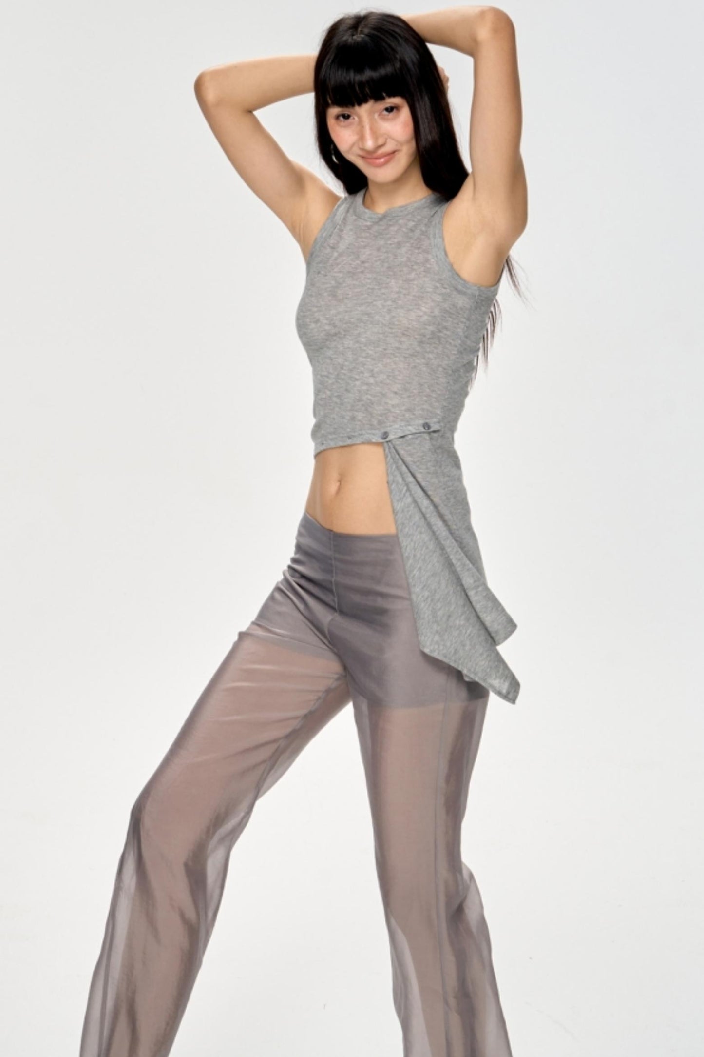 Low-Waist Wide-Leg Trousers