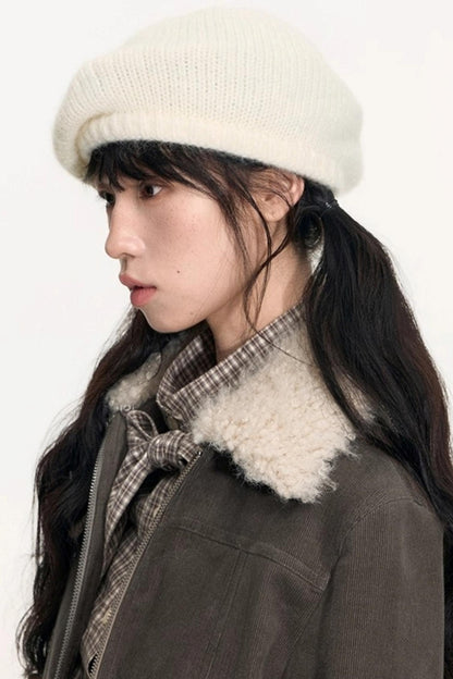 Vintage Fur Collar Jacket With Skirt Set-Up