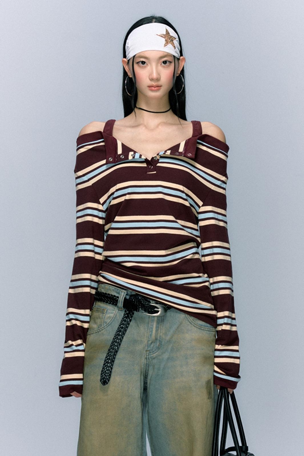 Sweet Cool Striped Slim Fit Top