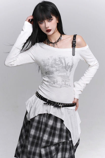 Black One Shoulder Top