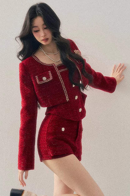 Chanel Wool Coat Skirt Set-Up