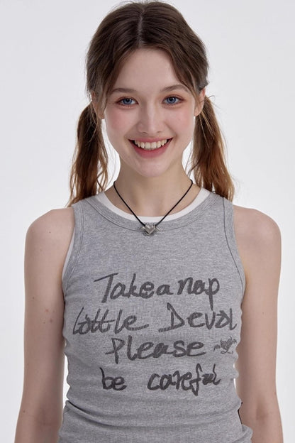 Monogram Racer Tank Top