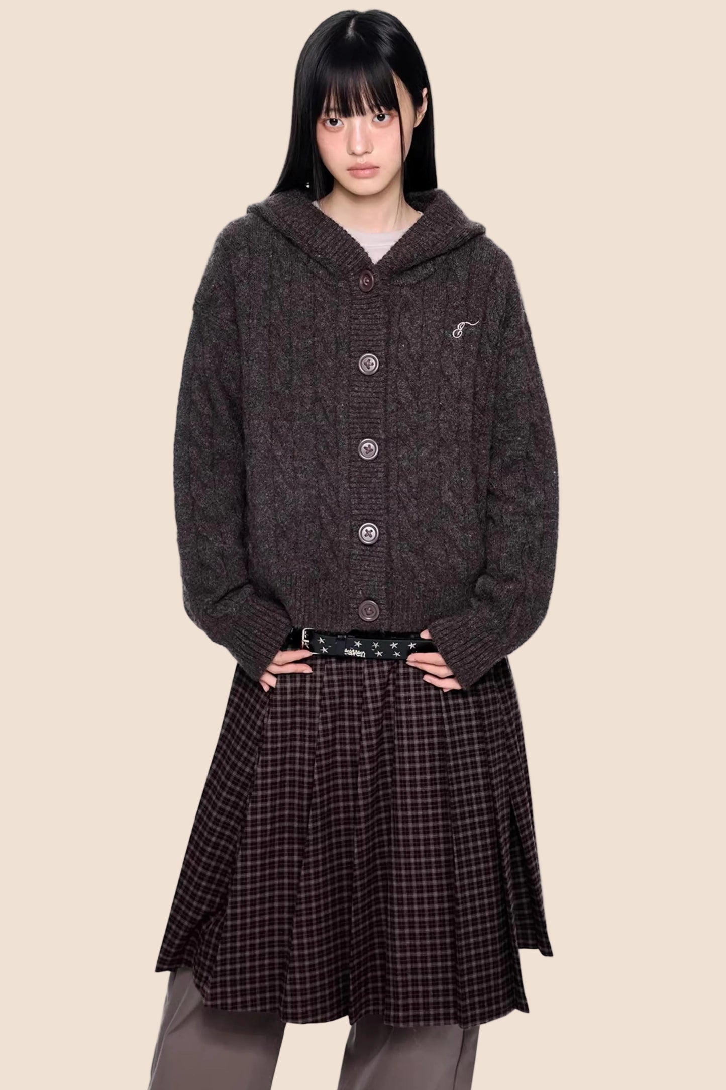 Twisted Embroidered Knit Jacket