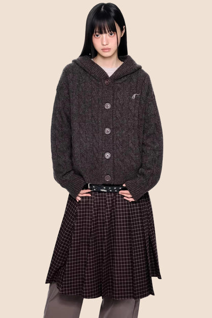 Twisted Embroidered Knit Jacket