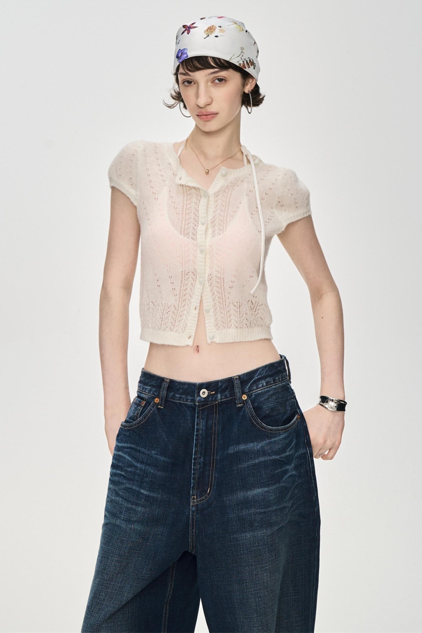 Exposed Clash Bra Top