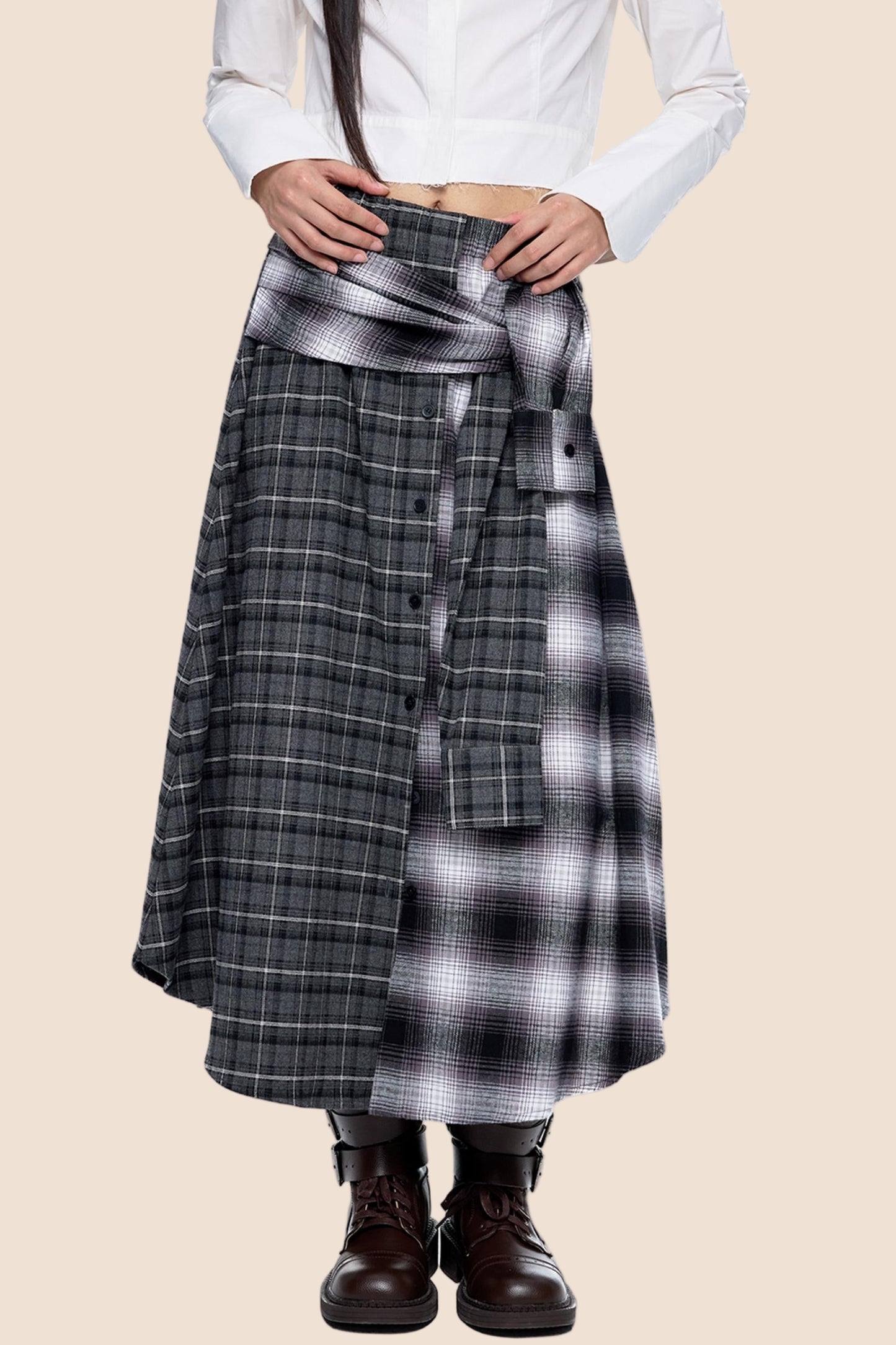 Autumn A-Line Gray Skirt