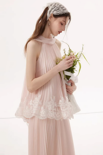 Embroidered Lace A-Line Dress