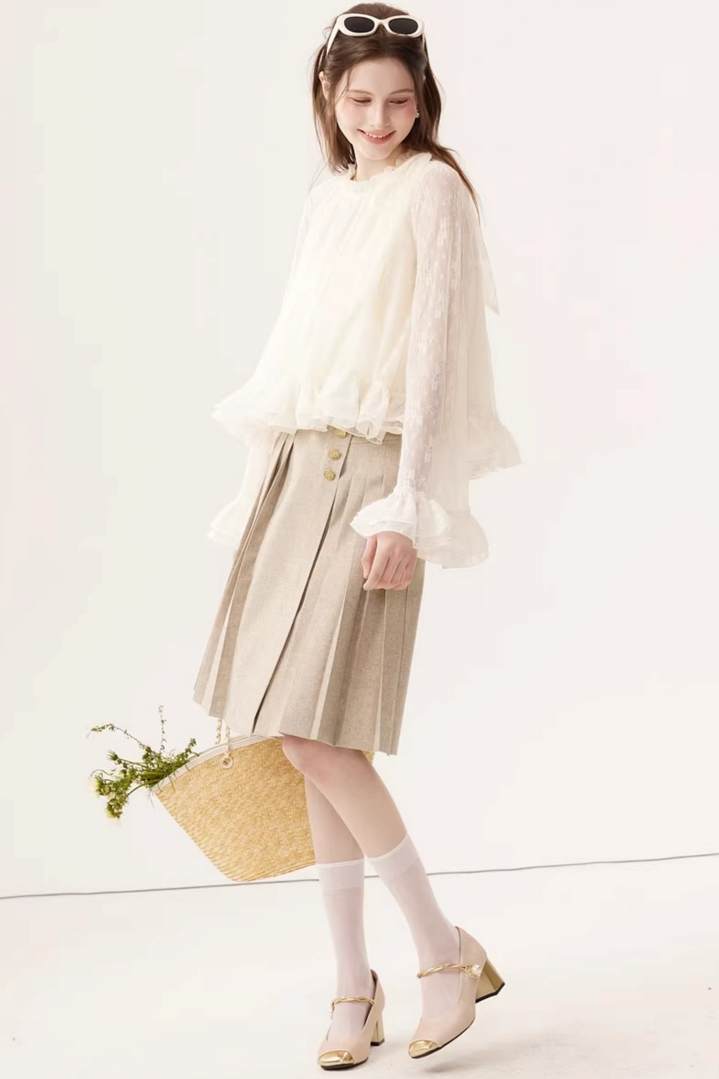 Chiffon Bow Ribbon Blouse