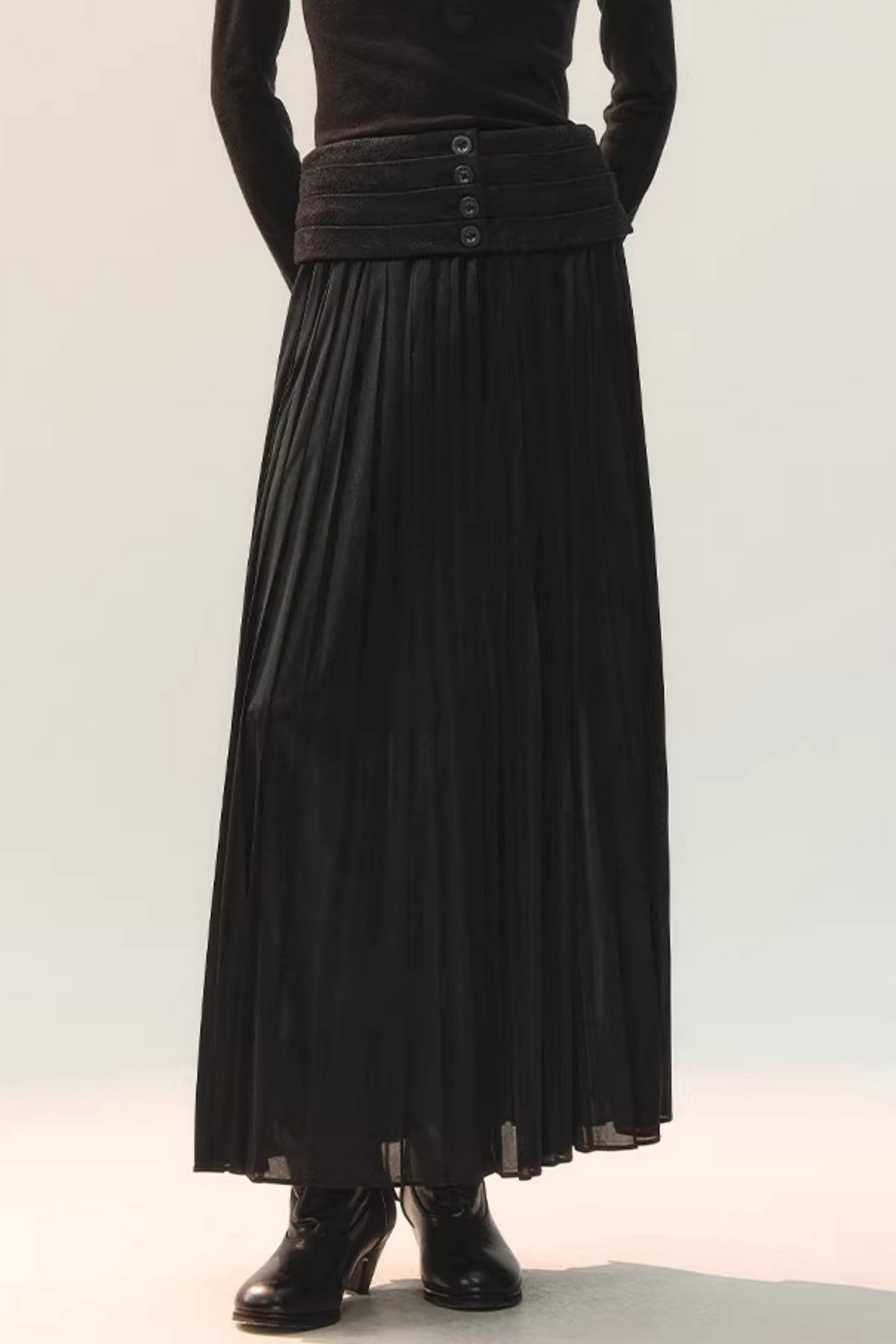 Jupe drapée bicolore