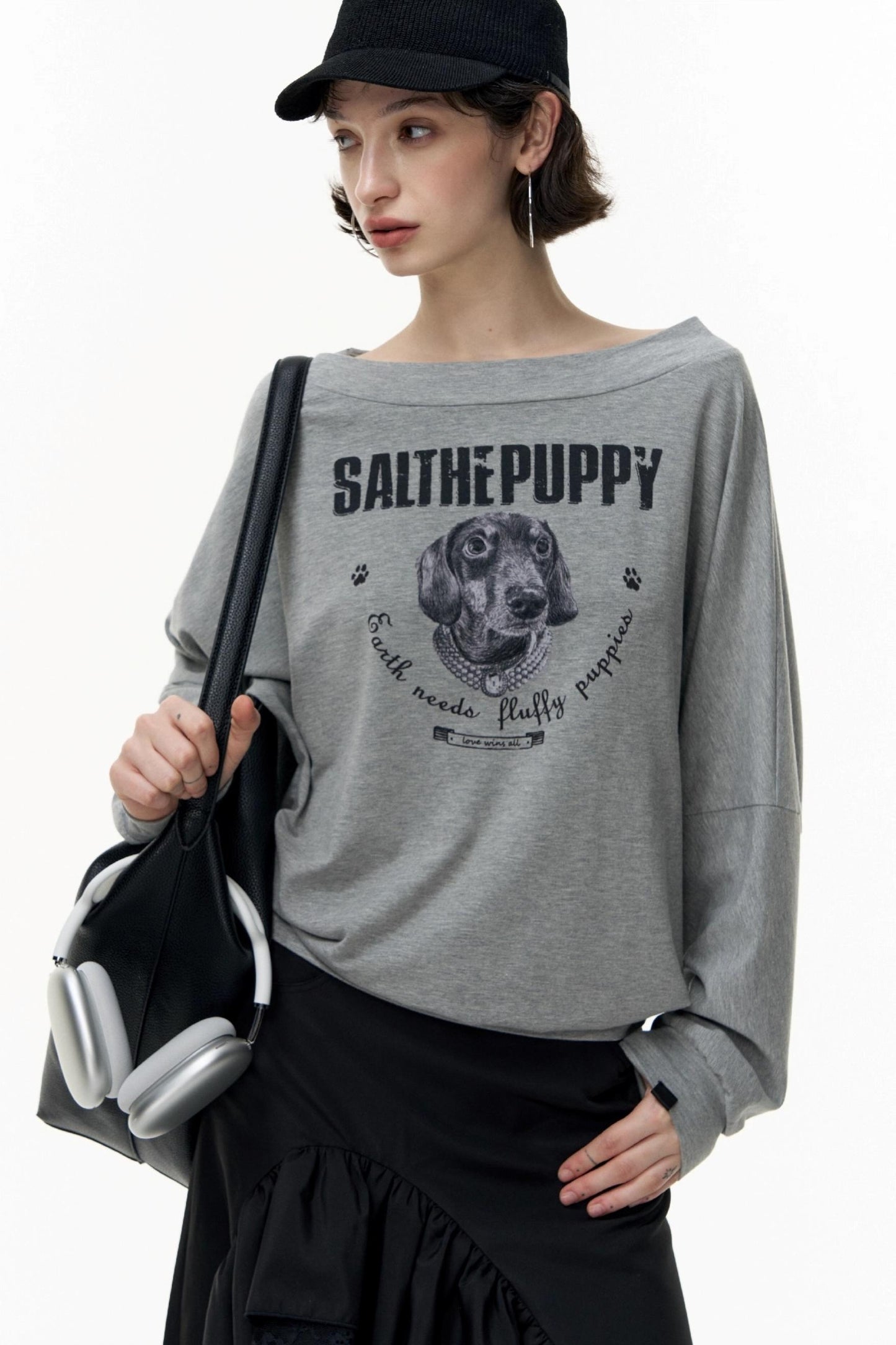 Puppy Print Long Sleeve T-shirt