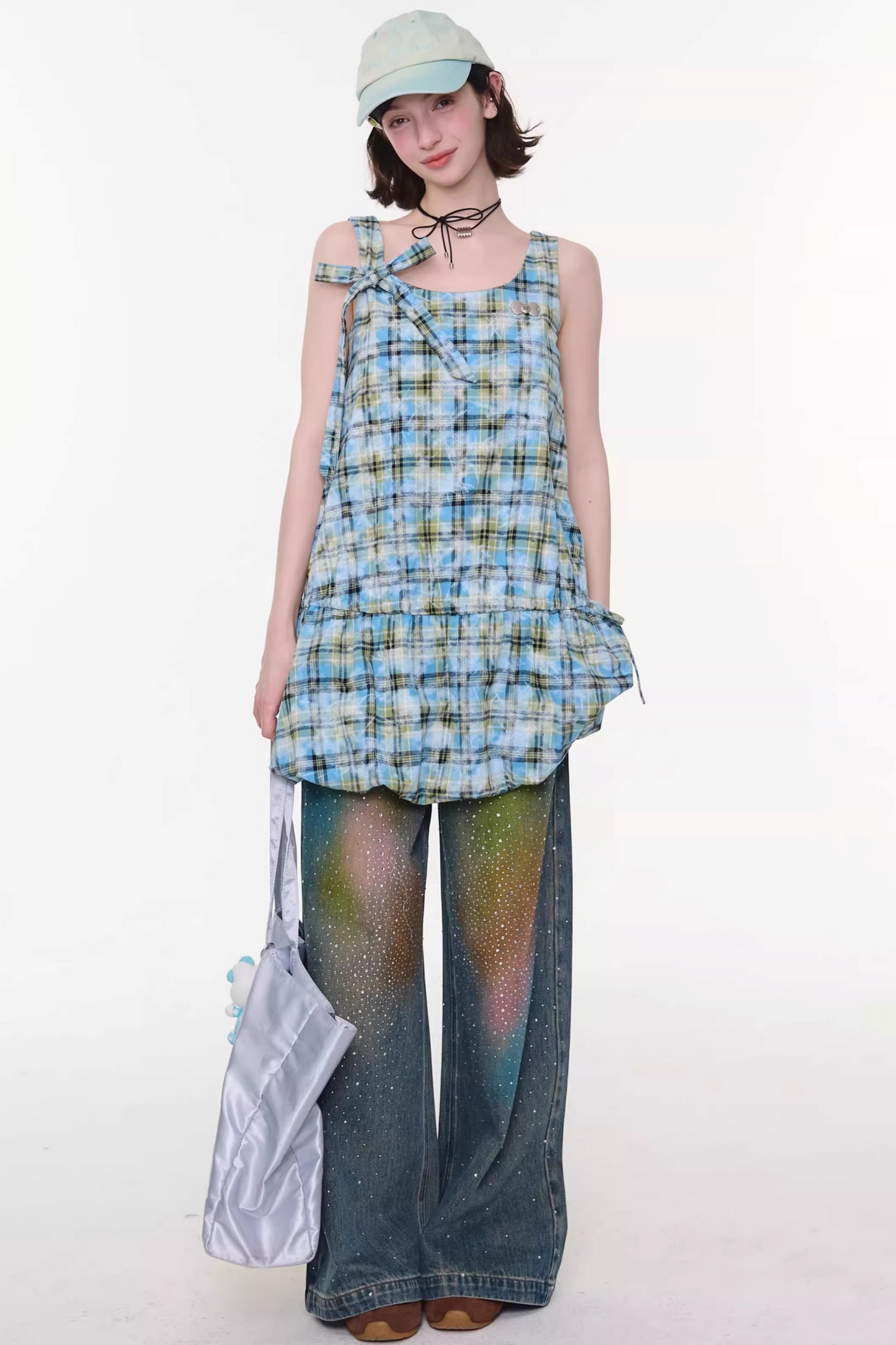 Gradient Rainbow Denim Pants