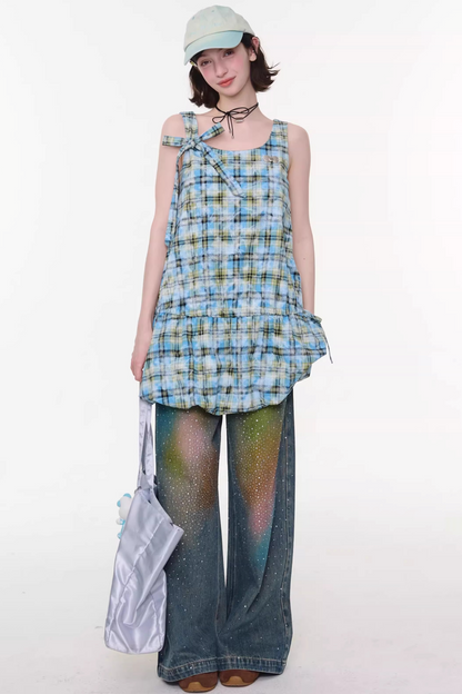 Gradient Rainbow Denim Pants