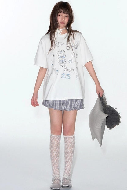 Summer Hand-Painted Cotton Top