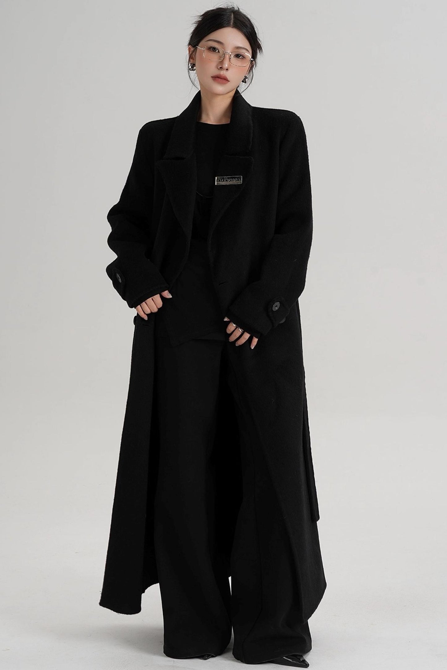 Temperament Long Wool Coat