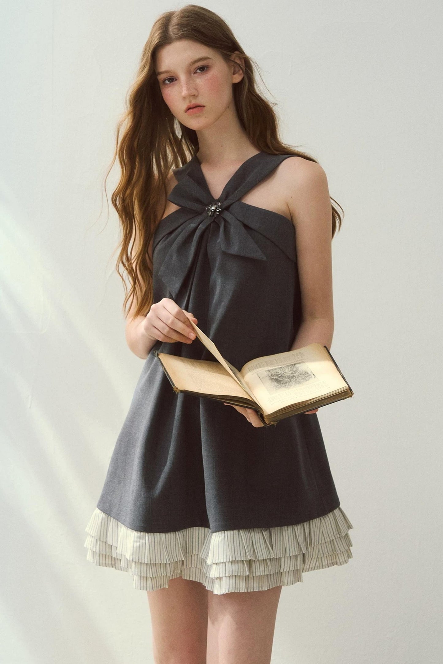 Southern French Gray A-Line Dress