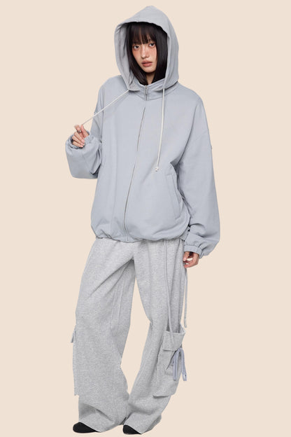 Vintage Drawstring Hoodie Jacket