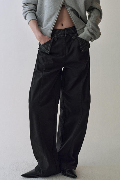 Yuan Boundary Double Waist Pants