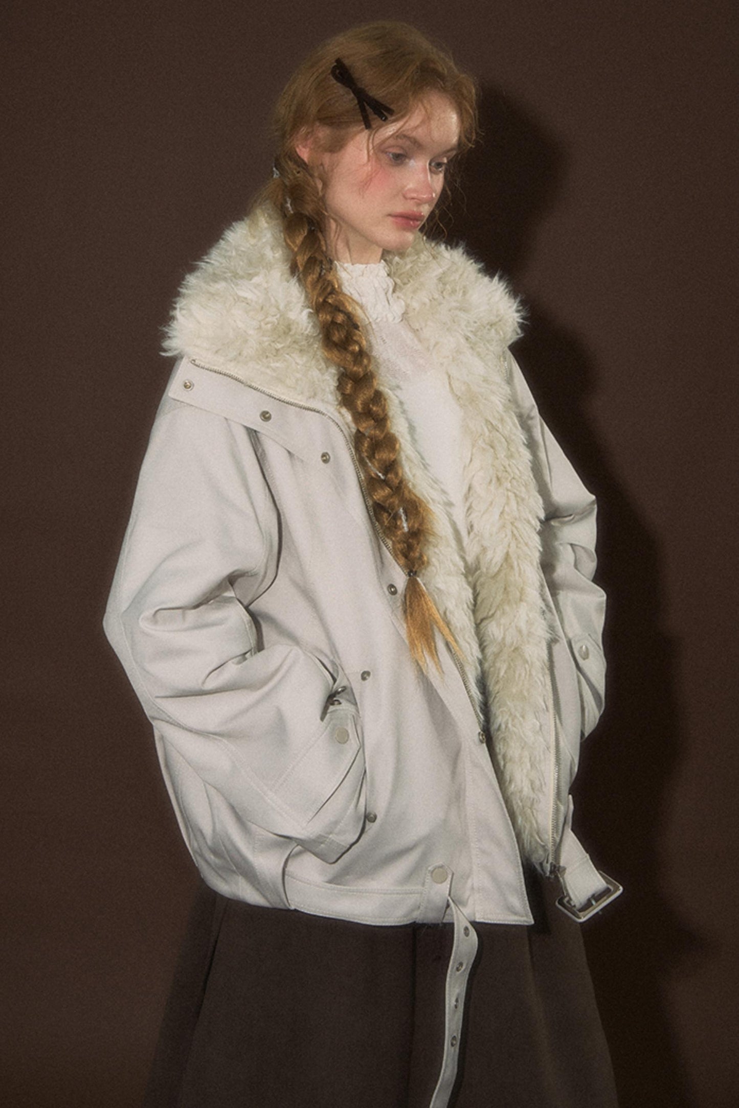 Time Traveler Fur Collar Jacket