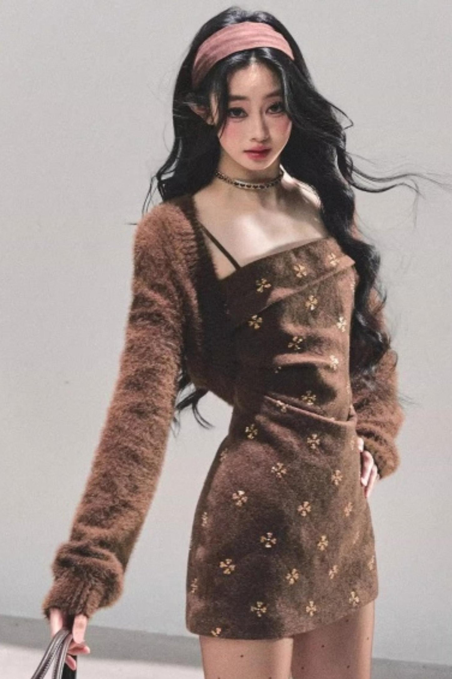 Hibiscus Knit Sweater Coat